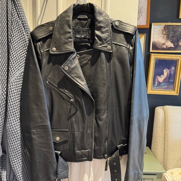 Nastygal Bridal Black Leather Jacket - Picture 2 of 2